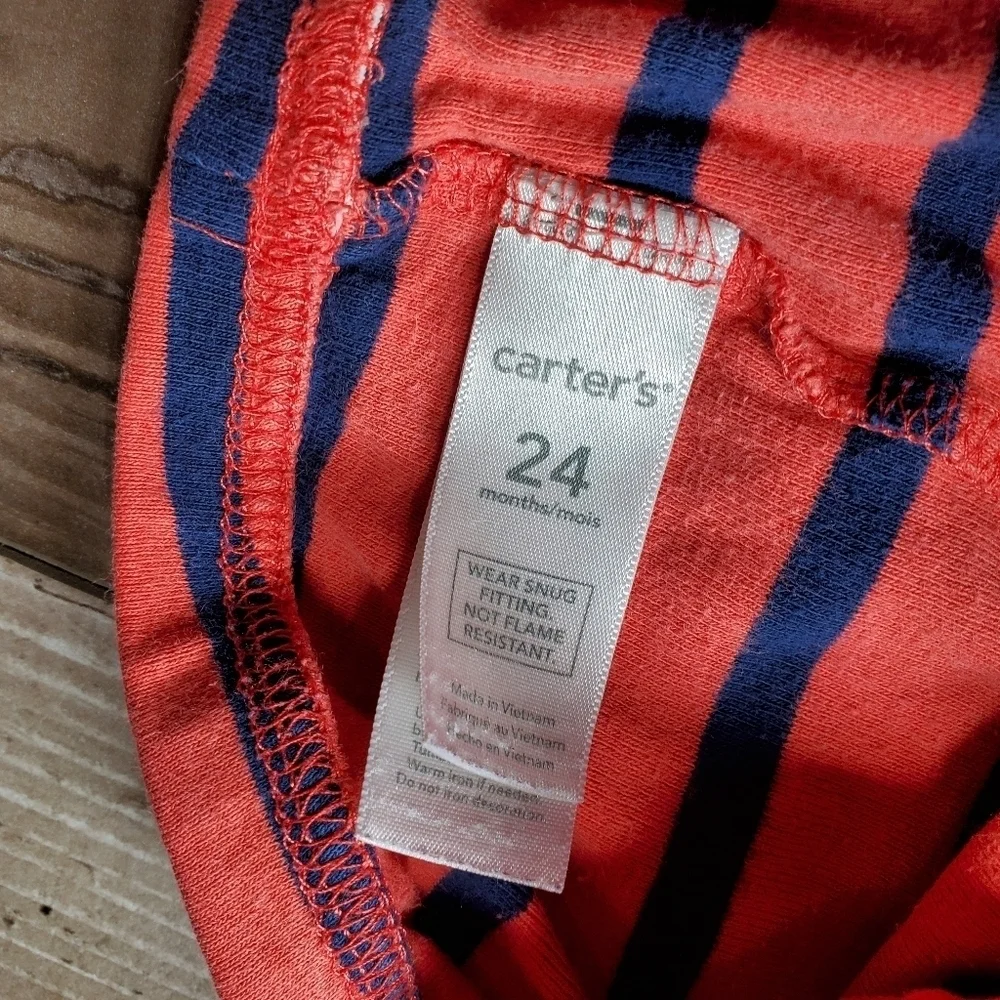 Carter's Toddler Boy Size 24m PJ Pajama Pant Bundle 2pc 100% Cotton
